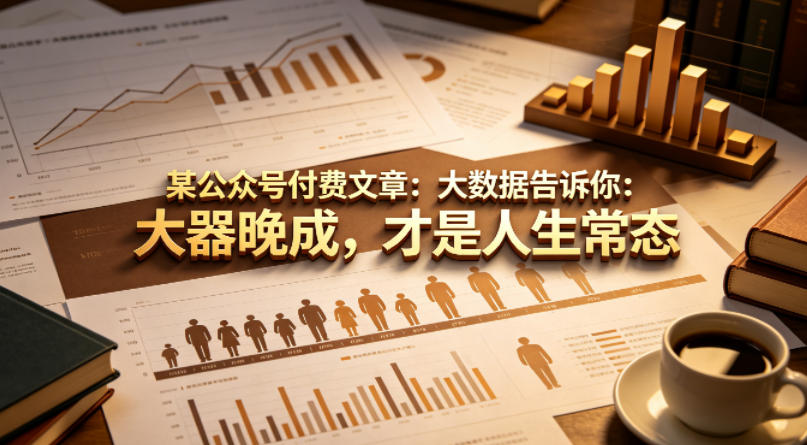 某公众号付费文章:大数据告诉你:大器晚成,才是人生常态-神游资源网