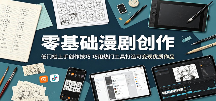 零基础漫剧创作:低门槛上手创作技巧,巧用热门工具打造可变现优质作品-神游资源网