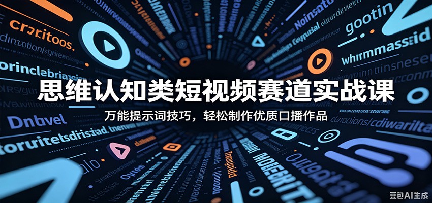 思维认知类短视频赛道实战课:万能提示词技巧,轻松制作优质口播作品-神游资源网