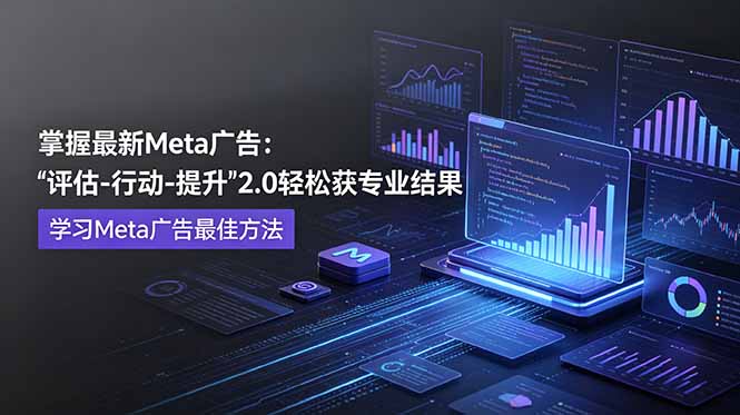 掌握最新的Meta广告,通过“评估-行动-提升”2.0版本轻松获得专业级结果。学习目前学习Meta广告的最佳方法-神游资源网